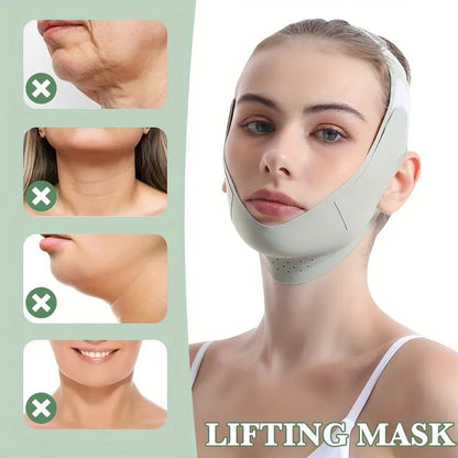 V-Line Face Shaper Bandage - Reusable Chin & Cheek Lift Strap for Youthful Skin Care