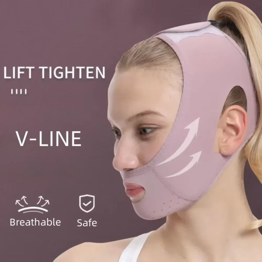 V-Line Face Shaper Bandage - Reusable Chin & Cheek Lift Strap for Youthful Skin Care